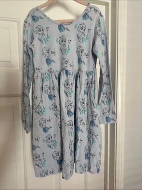 Hanna Andersson Frozen Elsa- Long Sleeve Twirl Dress size 6-7